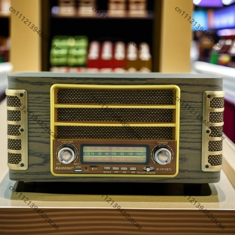 Vintage Desktop Radio Bluetooth Stereo FM MW SW Receiver Support U Disk Audio Player For Seniors