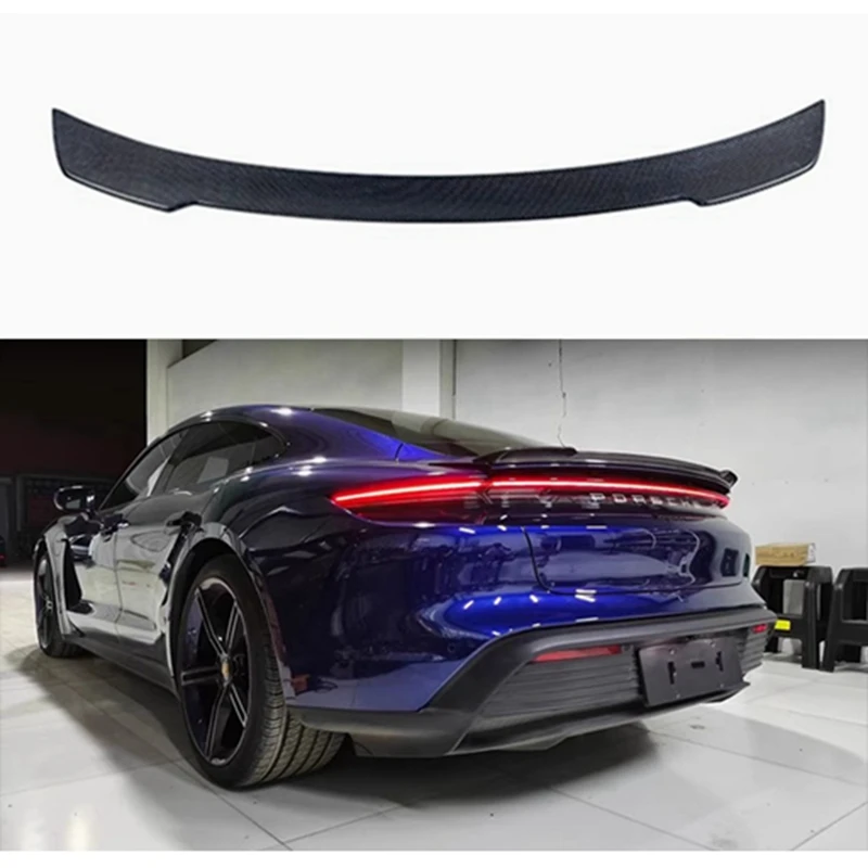 

Real Carbon Fiber Car Rear Wing Trunk Lip Spoiler For Porsche Taycan / Turbo S 2019 2020 2021 2022 2023
