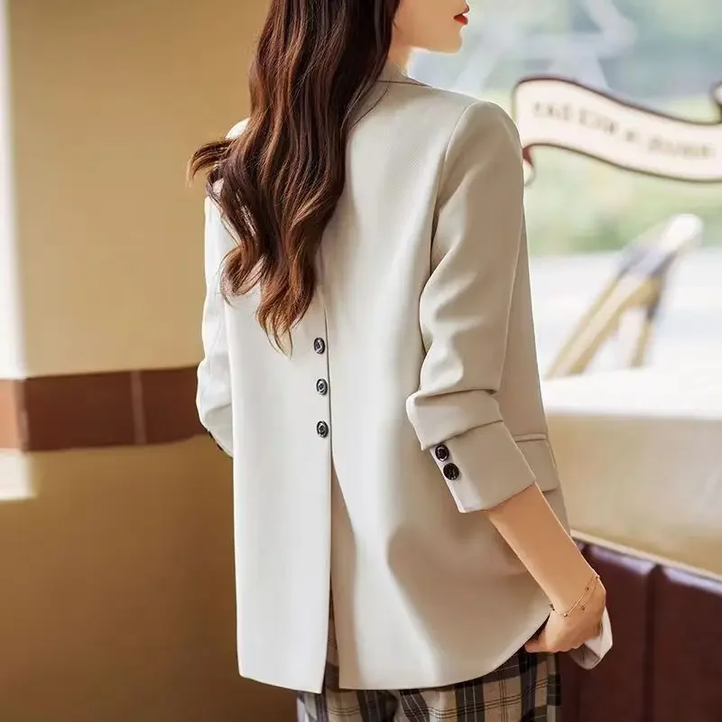 Casual Style Women's Suit Jacket Spring Autumn New Arrival High Design Sense Commute Mini-Western We