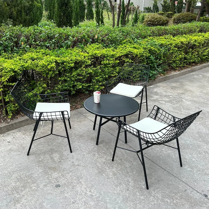 

Outdoor table and chair combination Garden pub Coffee milk tea shop Sales department Outdoor open-air leisure waterproof wrought
