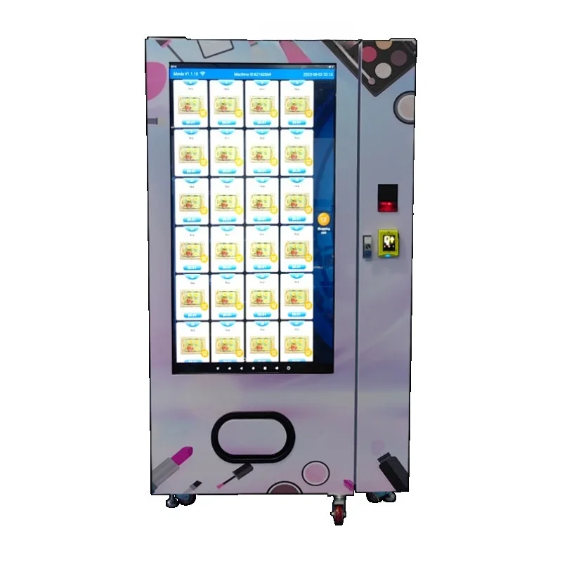 Custom Beauty Pink Vending Machine Shopping Mall Cosmetics Business Vending Machine