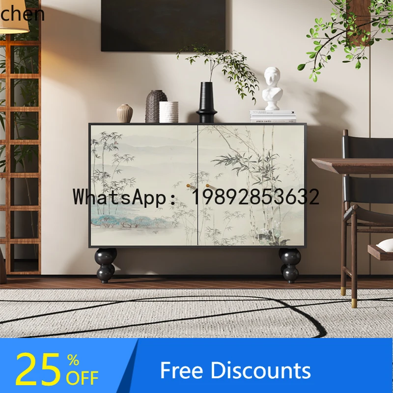 

retro solid wood porch cabinet integrated sofa side cabinet simple wind corridor end decorative cabinet