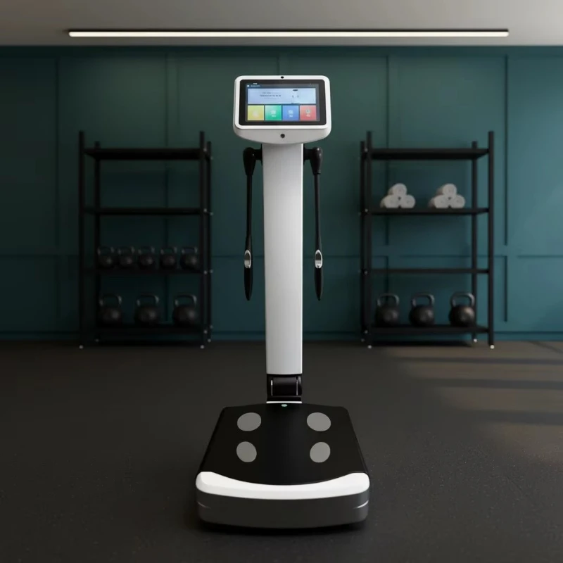 Electrode bathroom body fat analyzer monitoring scale for home/gym use with digital display