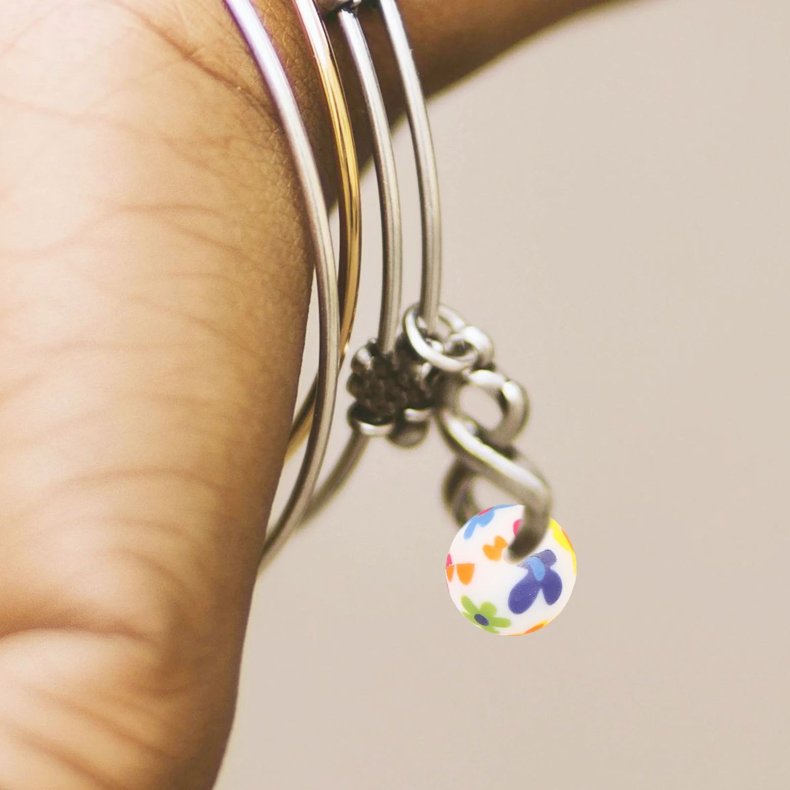 36 قطعة DIY سيليكون الخرز السائبة فضفاض الخرز لسوار قلادة المفاتيح المشاريع الحرفية تصميم أنيق سوار DIY بها بنفسك حبة