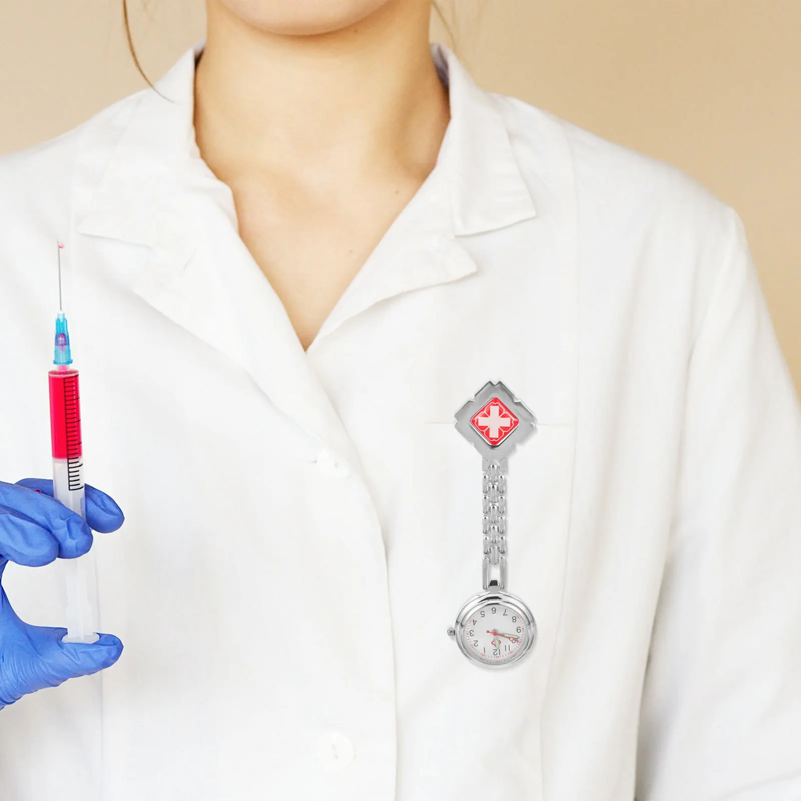 Nurse Pocket Watch Clip on Fob Stylish Durable Accurate Timekeeping Practical for Indoor Work Hospital School Supermarket