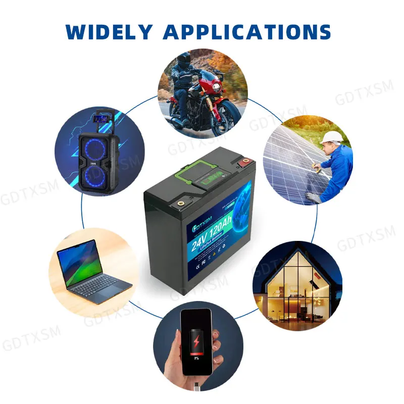 بطارية 24VLiFePO4 32700 200AH مع مدمجة 120A BMS RV فوسفات الليثيوم الحديدية القابلة لإعادة الشحن، بطارية خارج الشبكة تعمل بالطاقة الشمسية #3