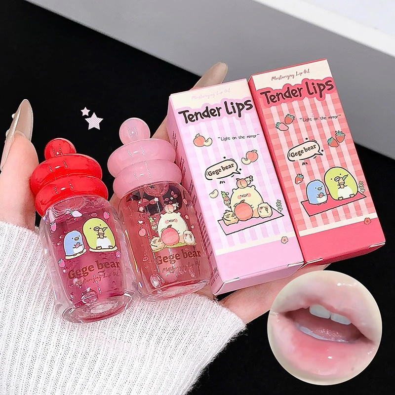 Honey Pot Shiny Lip Oil, Fruit Extract Hydrating Lip Gloss, Moisturizing Plumping Lip Care Oil, Anti-Dry Crack Lip Makeup