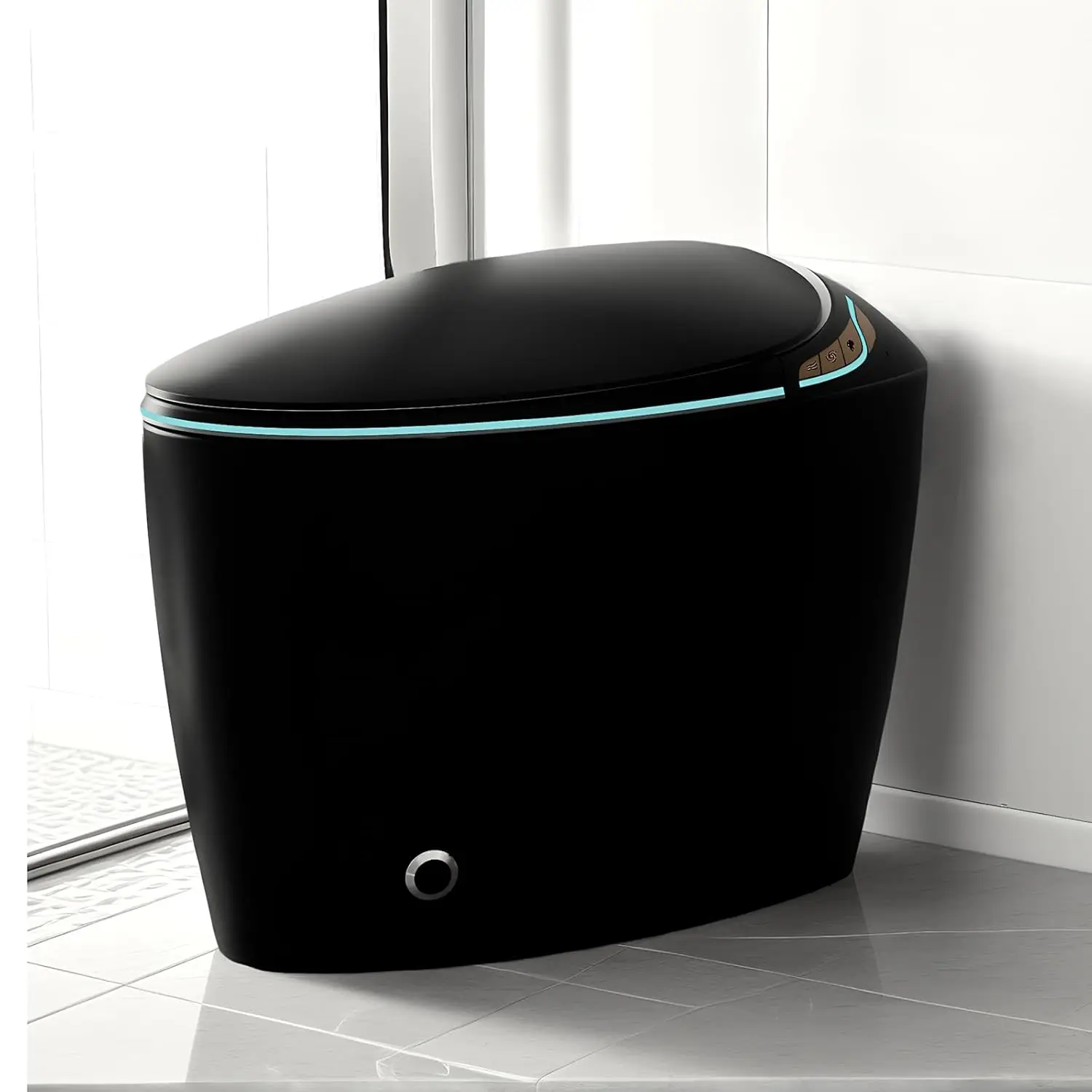 

Умный унитаз-биде 10 дюймов, овальной формы, с автоматическим открыванием/смывом, регулируемым подогревом сиденья, настраиваемый под заказ