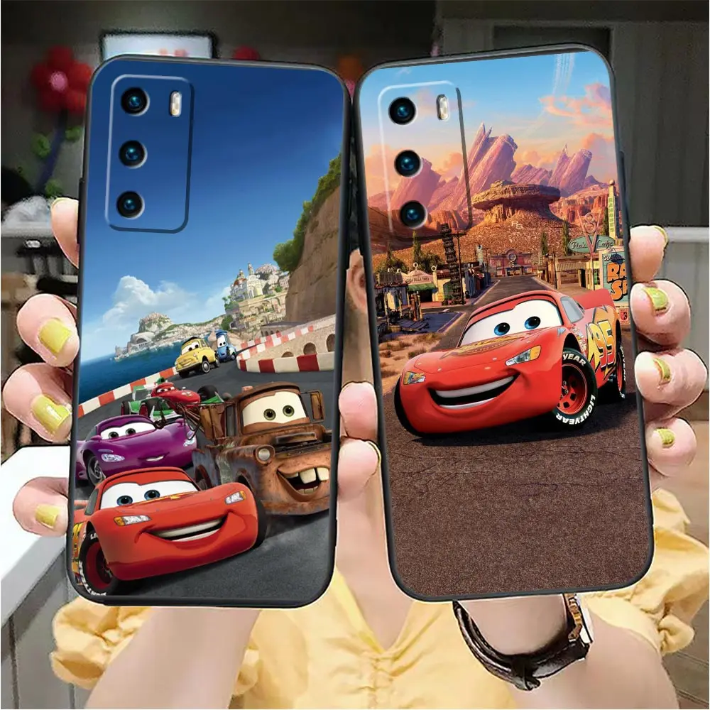 Cars Lightning McQueen Phone Case For HUAWEI P50 P40 P30 P20 Plus MATE 40 50 30 20 20X Pro Lite Case Funda Coque Shell Capa