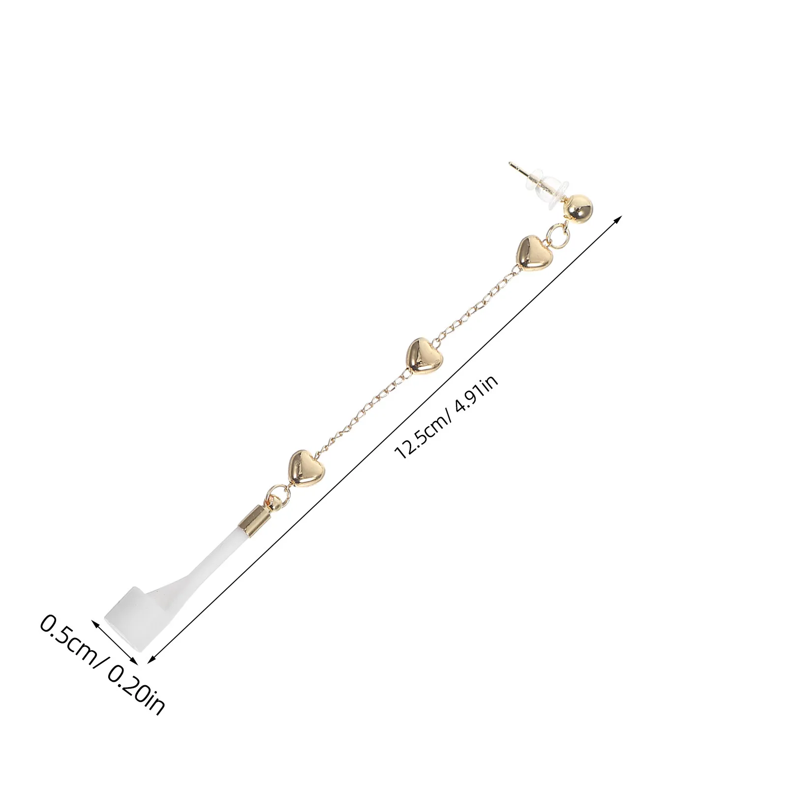 1Pair Stylish Heart-Shaped Wireless Earphone Earrings Versatile Anti-Lost Earphone Supply Compatible for Apple