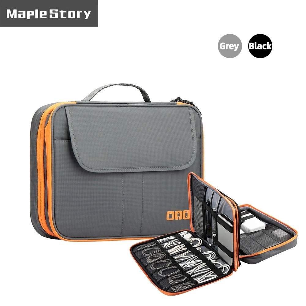 

Double Layer Digital Storage Pouch Charger USB Data Cable Bag Organizer Waterproof Electronic Accessory Storage Bag Travel Cable