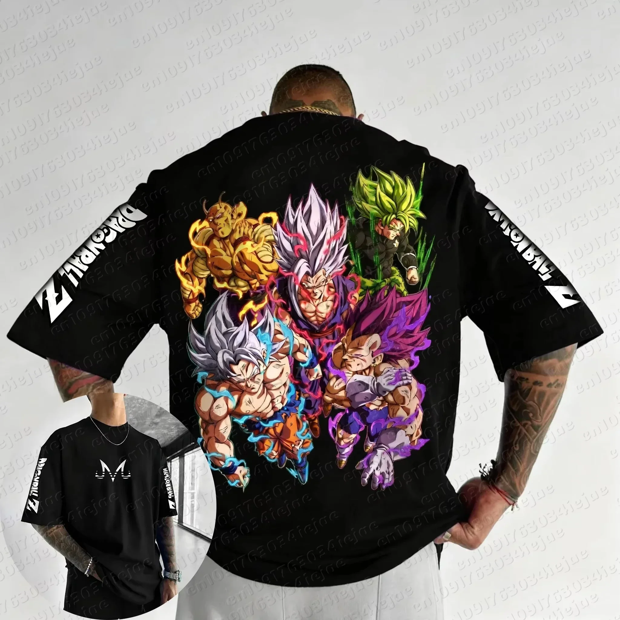 Saiyan Son Goku Anime Dragon Ball Harajuku Men Summer T-shirt 2026 Oversized Retro Street Women Casual Loose Short Sleeve Unisex