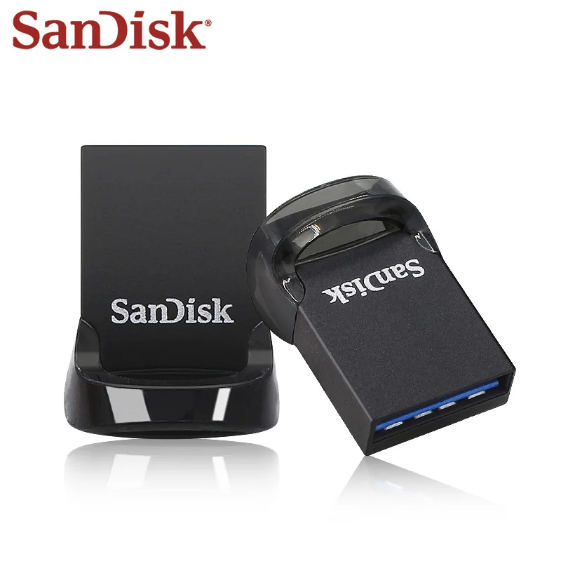 SanDisk Mini Black Pen Drive CZ430 USB 3.2 Flash Drive Max 400Mb/s High Speed Portable Memory Stick for Work