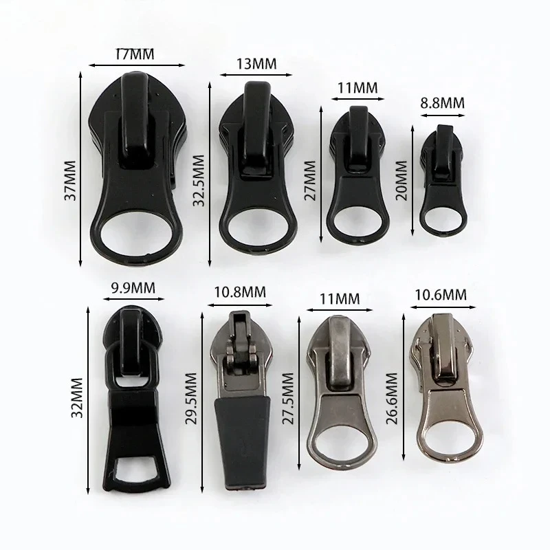 10/20 قطعة منزلق بسحاب عكسي 3 # 5 # 8 # 10 # مقاوم للماء النايلون السوستة مجتذب إغلاق البريدي المؤشر إصلاح سترة خيمة الرمز البريدي استبدال #4