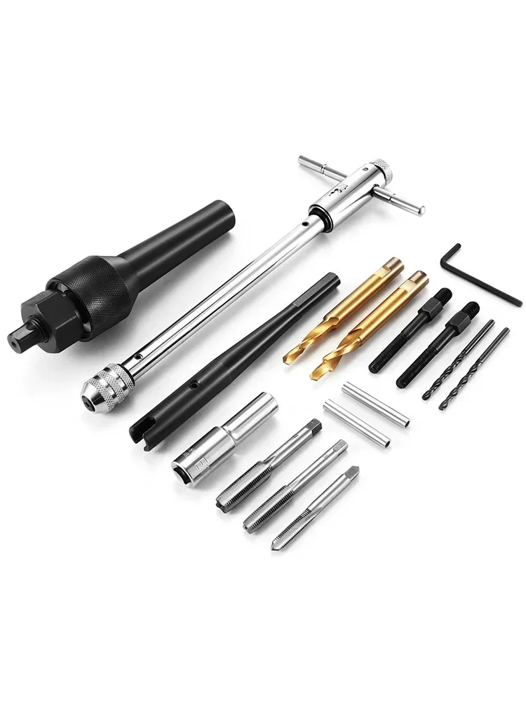 16Pcs Damaged Glow Plug Removal Remover Thread Repair Drill Wrench Spark Plug Gap Extractor Tool Kit 8MM 10MM