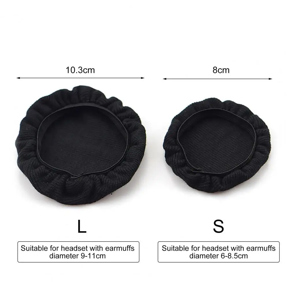Lightweight 1 Pair Reliable Knitted Headset Dust Protector Knitted Fabric Headphone Cover Safe