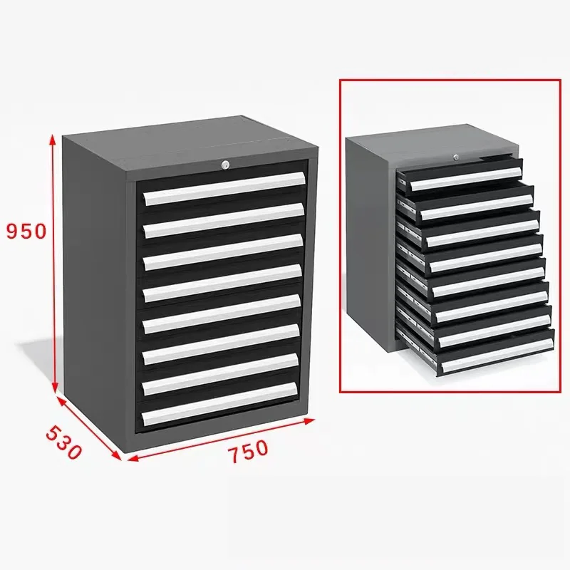 Premium Steel Tool Storage Combination: Drawer Cabinet + Double-Door Cabinet Designed For Garage Mechanic Tools Organization