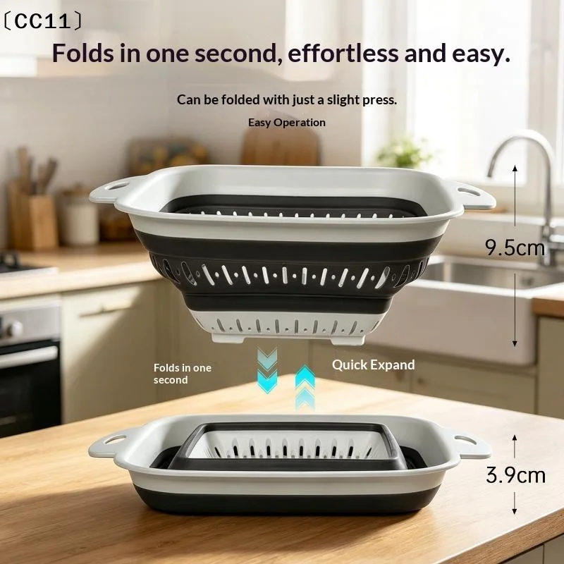 Silicone Steamer Basket - Cesto Escorredor Dobrável de Silicone Portátil
