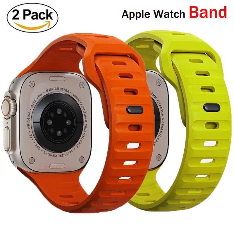 Soft Silicone Strap For Apple Watch Band Ultra 49mm 46mm 45mm 44 42 41 40 mm Sport Watchband Iwatch Serise 10 9 8 7 6 5 Bracelet