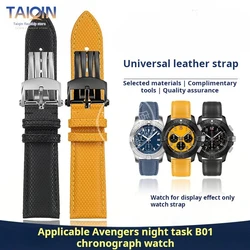 High quality For Breitling Avenger Blackbird watch strap 22mm B01 Super Ocean blue green Men Genuine Leather Watchband bracelet