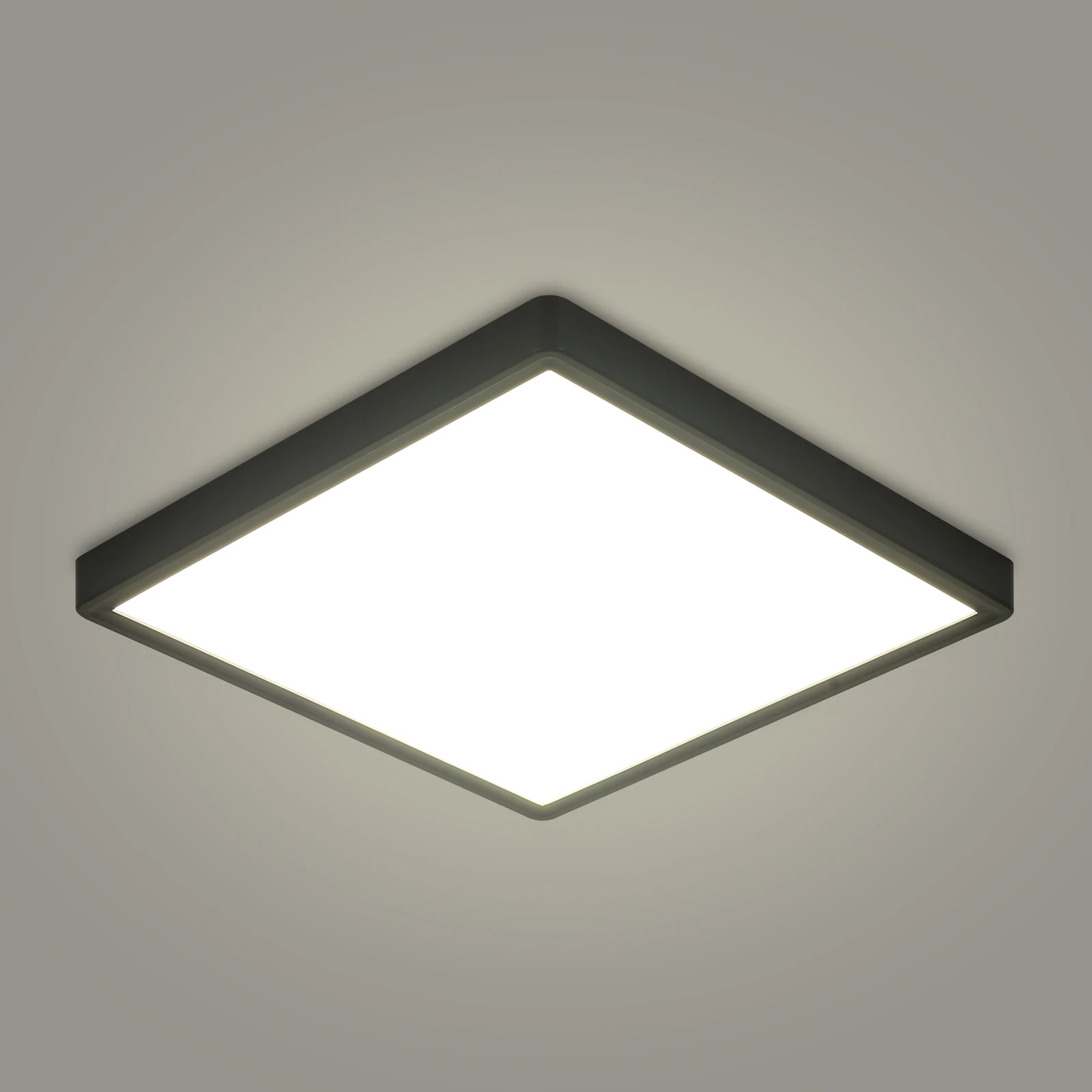 LED-Deckenleuchte, 36W 2200LM, Äquivalent, 4500K Tageslichtweiß, Wasserdicht IP54, Flache Quadratische Moderne Deckenleuchte für Badezimmer