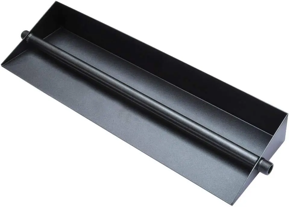 

22inch Powder Coated Steel Fireplace Ember Pan with Linear Burner