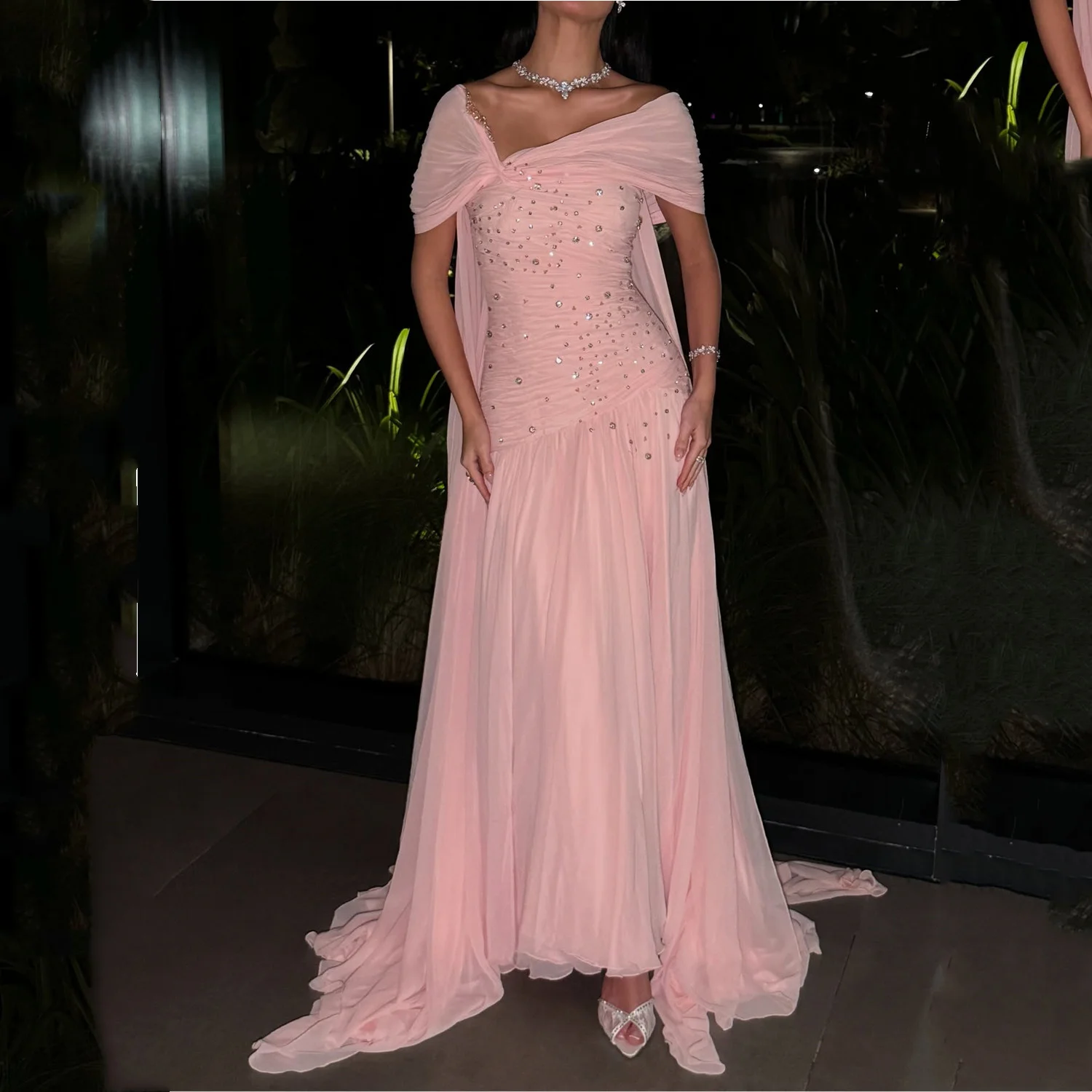 

Aileen Women's Formal Evening Gowns Elegant Party Dresses for Special Occasions Prom Dresses 2026 Luxury Pink Customized Chiffon