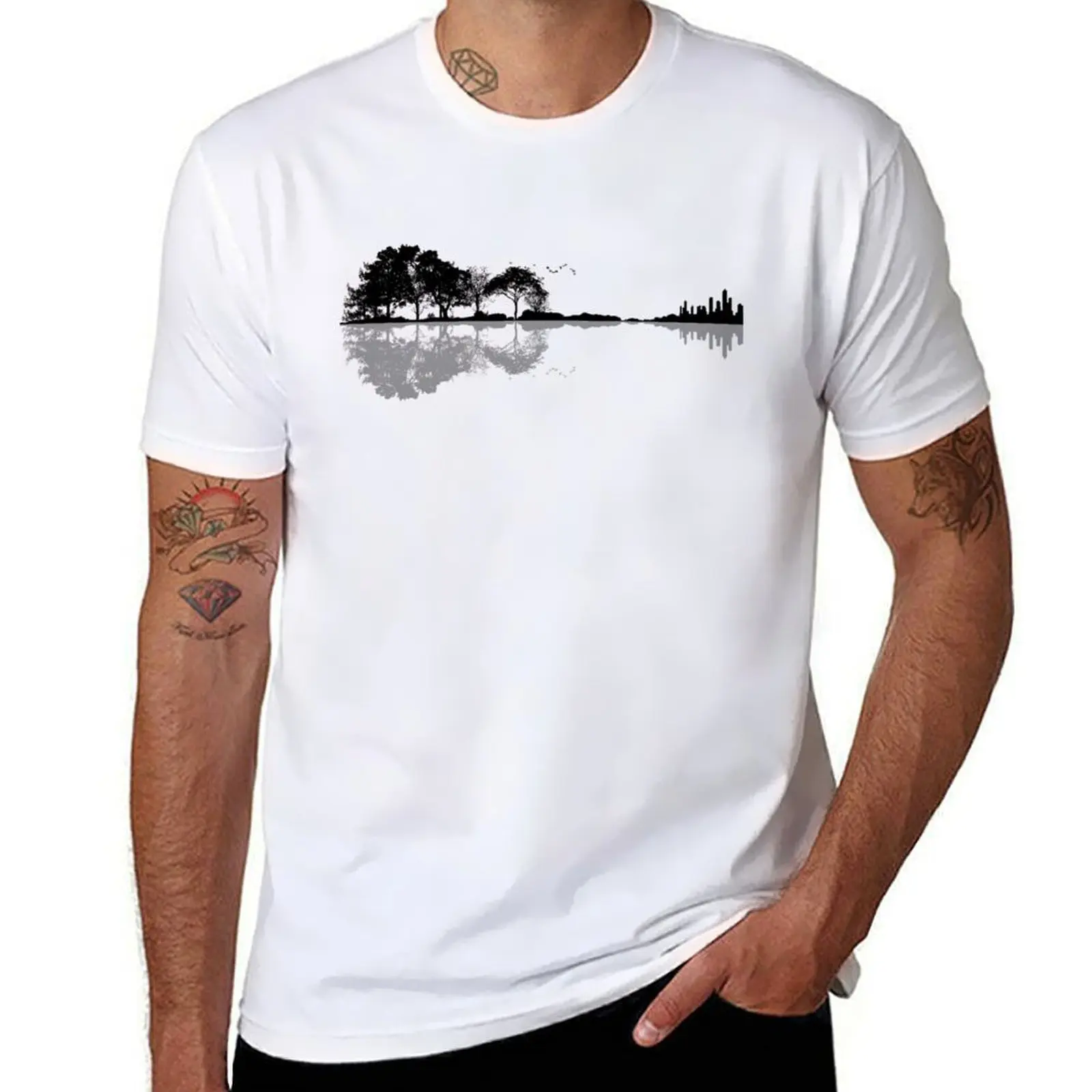 

Nature Guitar T-Shirt cotton t shirt pack funny t shirts dark humor T-Shirt