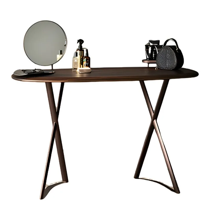Italian minimalist all-solid wood dressing table, North American black walnut dressing table, bedroom design artistic dressing