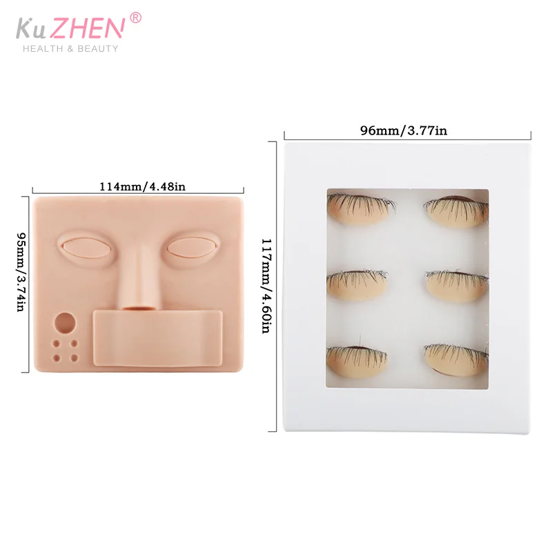 1 قطعة عارضة أزياء رئيس رمش تمديد ممارسة ماكياج اكسسوارات مع عيون قابلة للإزالة الرموش الصناعية تطعيم التدريب نموذج رئيس #6