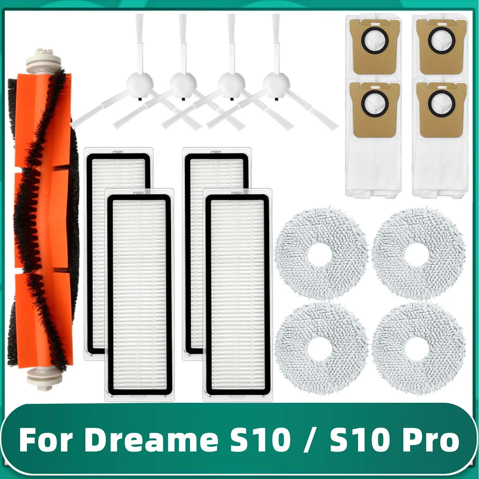 For Dreame S10 / S10 Pro RLS6LADC / Xiaomi Omni B101CN / C102CN Main Side Brush Hepa Filter Mop Dust Bag Accessories For Dreame S10 / S10 Pro RLS6LADC / Xiaomi Omni B101CN / C102CN Main Side Brush Hepa Filter Mop Dust Bag Accessories