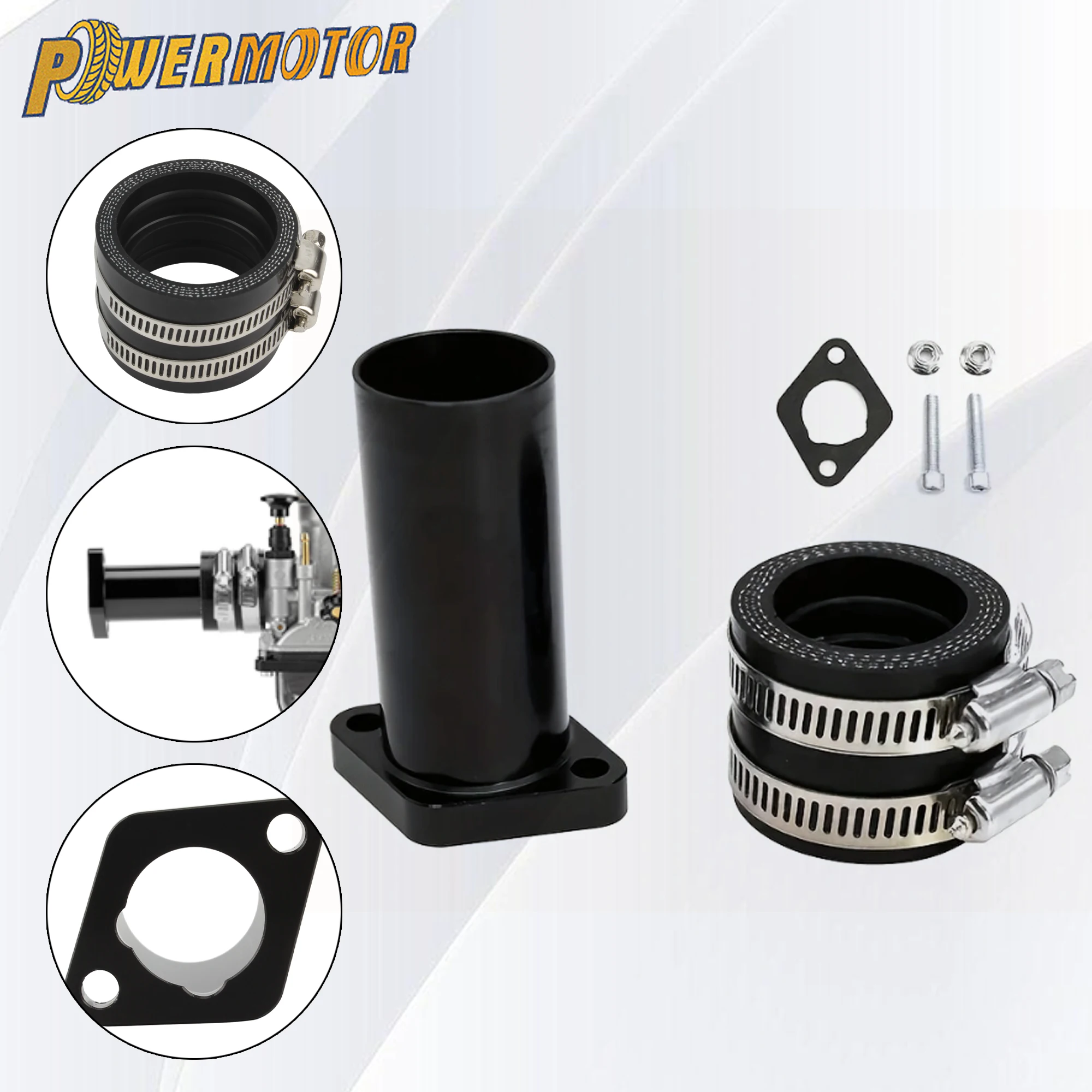 

Motorcycle Carburetor Engine Connector 35mm Intake Manifold Adapter Kit for PWK 21-30MM Mikuni VM DirtBike Supermoto Accessories