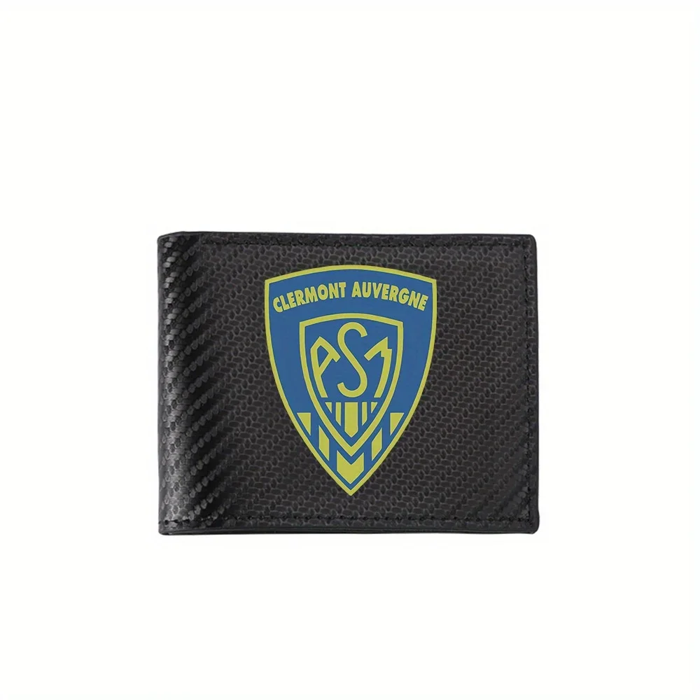 Shield logo club emblem text Men's Wallets Simple Business Modern Stylish Printing Design Gifts For Father Boyfriend Christmas L