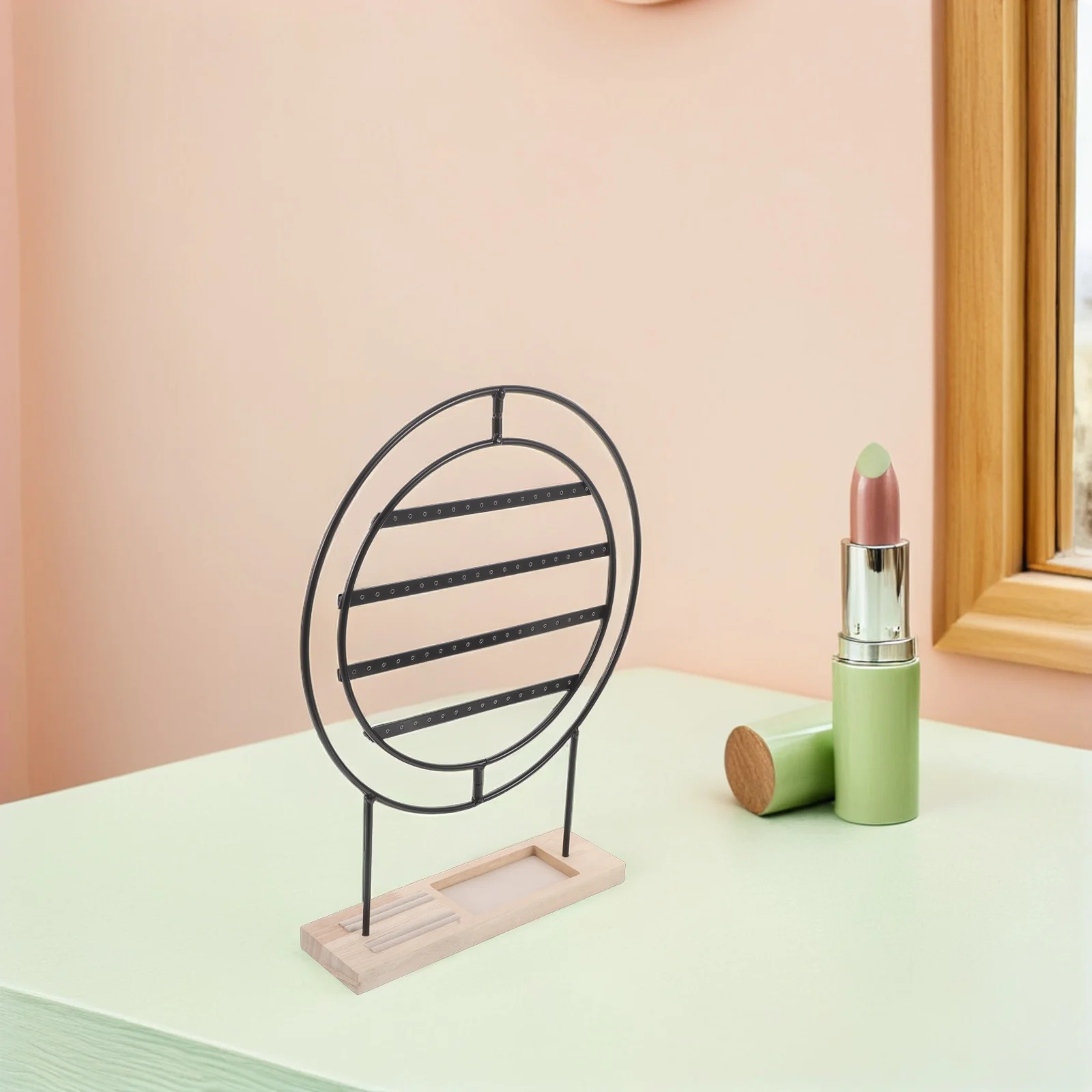 Metal Rotating Earring Holder Multi Layer Jewelry Display Stand Organizer for Boutiques Shops Retail Earring Display Stand