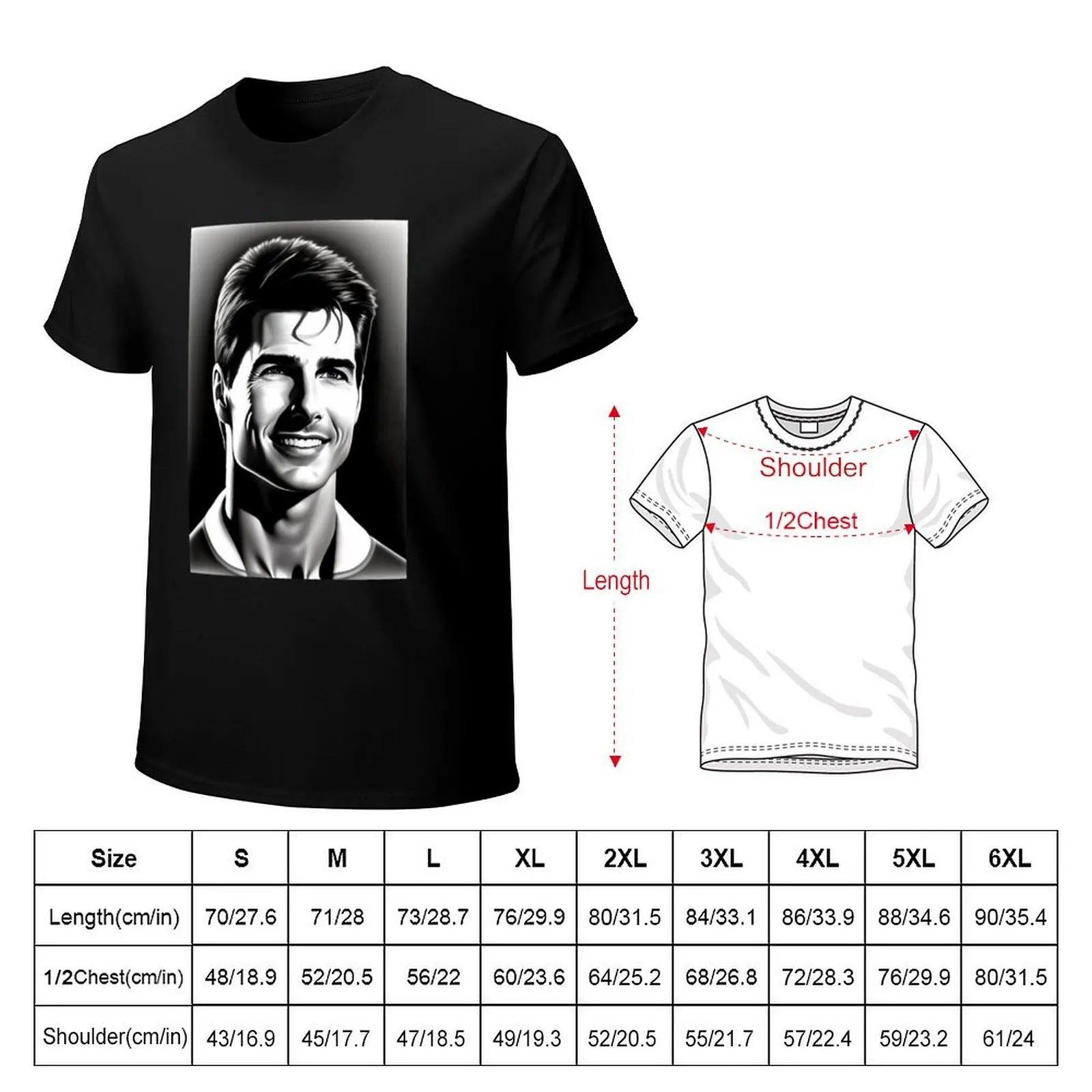 Tom Cruise Classic T-Shirt plus size tops plain blacks mens white t shirts