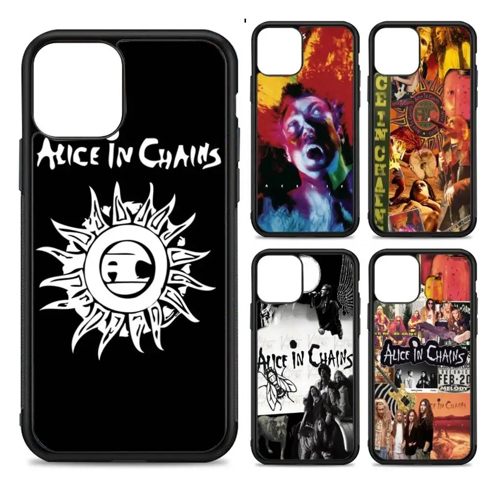 Чехол для телефона Band A-Alice в C-Chains, силиконовый чехол из ПК + ТПУ для IPhone 11, 12, 13, 14, 15, 16 Plus Pro Max, чехол Чехол для телефона Band A-Alice в C-Chains, силиконовый чехол из ПК + ТПУ для IPhone 11, 12, 13, 14, 15, 16 Plus Pro Max, чехол