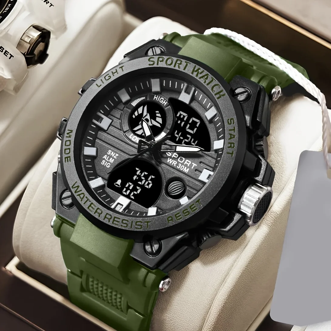 Youth Sports Watch Multifunctional Electronic Watch Alarm Clock Timing Night Light Multifunctional Student LED Watch