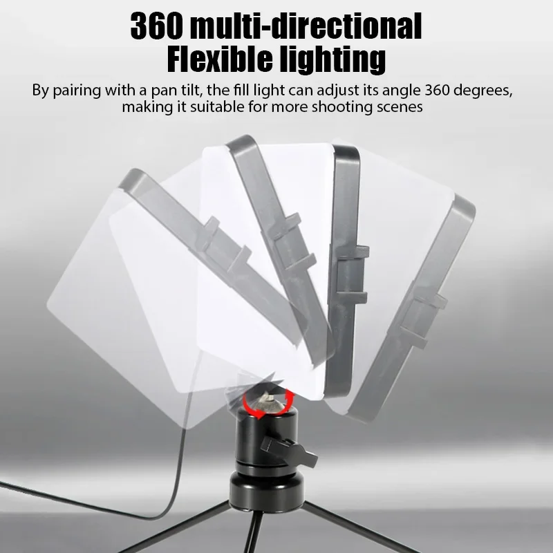 8 inch Photography Lighting Dimmable Panel Fill Lamp LED Video Light Photo Studio Selfie Light Live Stream Lamp 4 Color Lighting