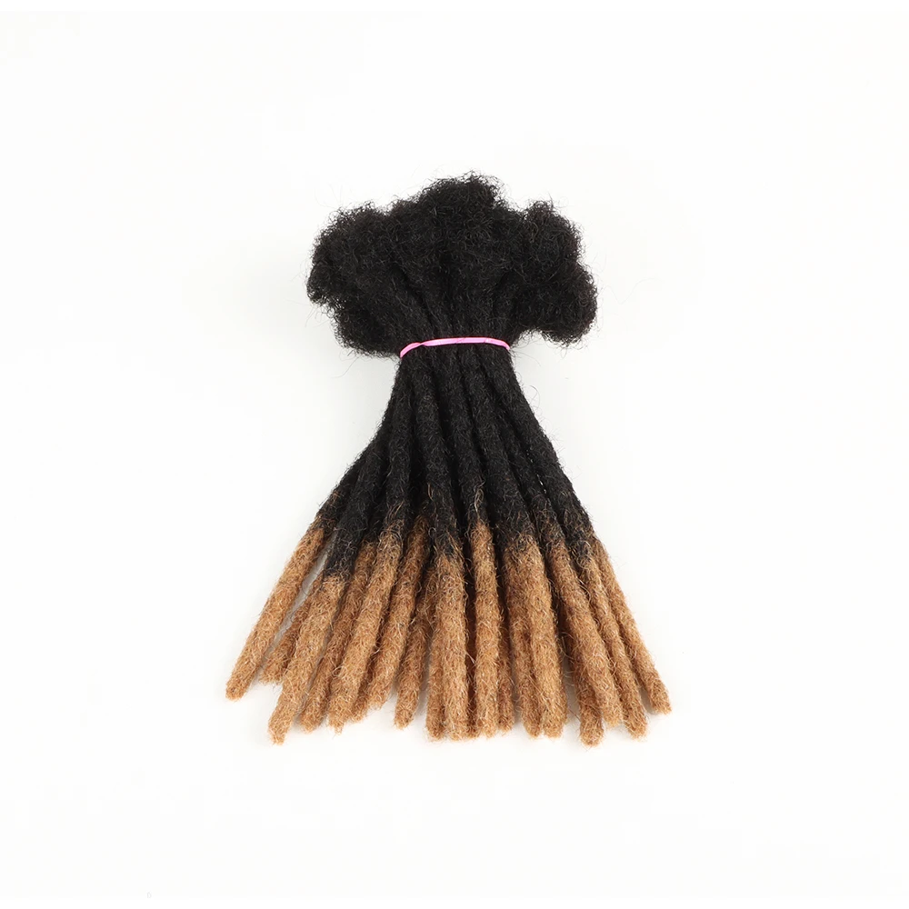 Orientfashion-T 컬러 드레드락 100% 레미 인모, 손으로 만든 영구 풀 헤드 Locs 0.6cm 너비 락 Locs 익스텐션