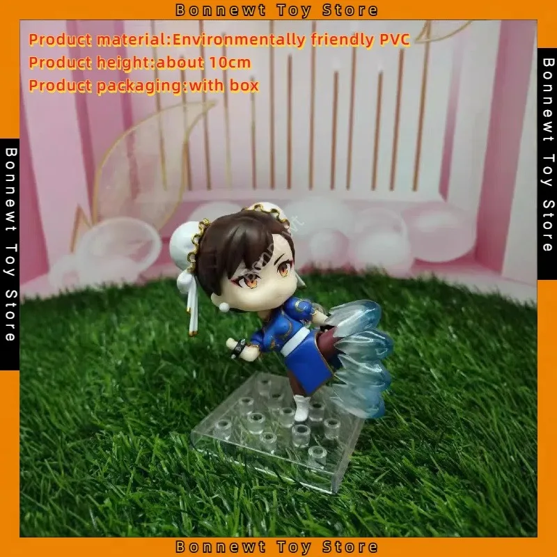 

10cm Street Fighter Q version Nendoroid 1993# Chun-Li face-changing movable figure boxed figure model In Stock For Friends gift