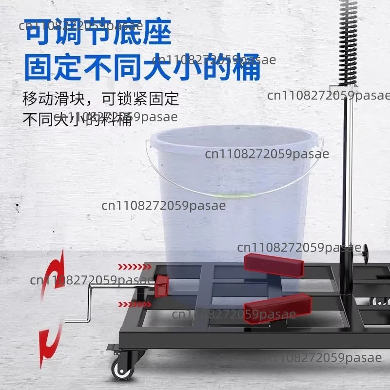 Mixer with chassis fixing frame, steering wheel, airplane drilling, electric drill frame, cement ash beating and beating mixing