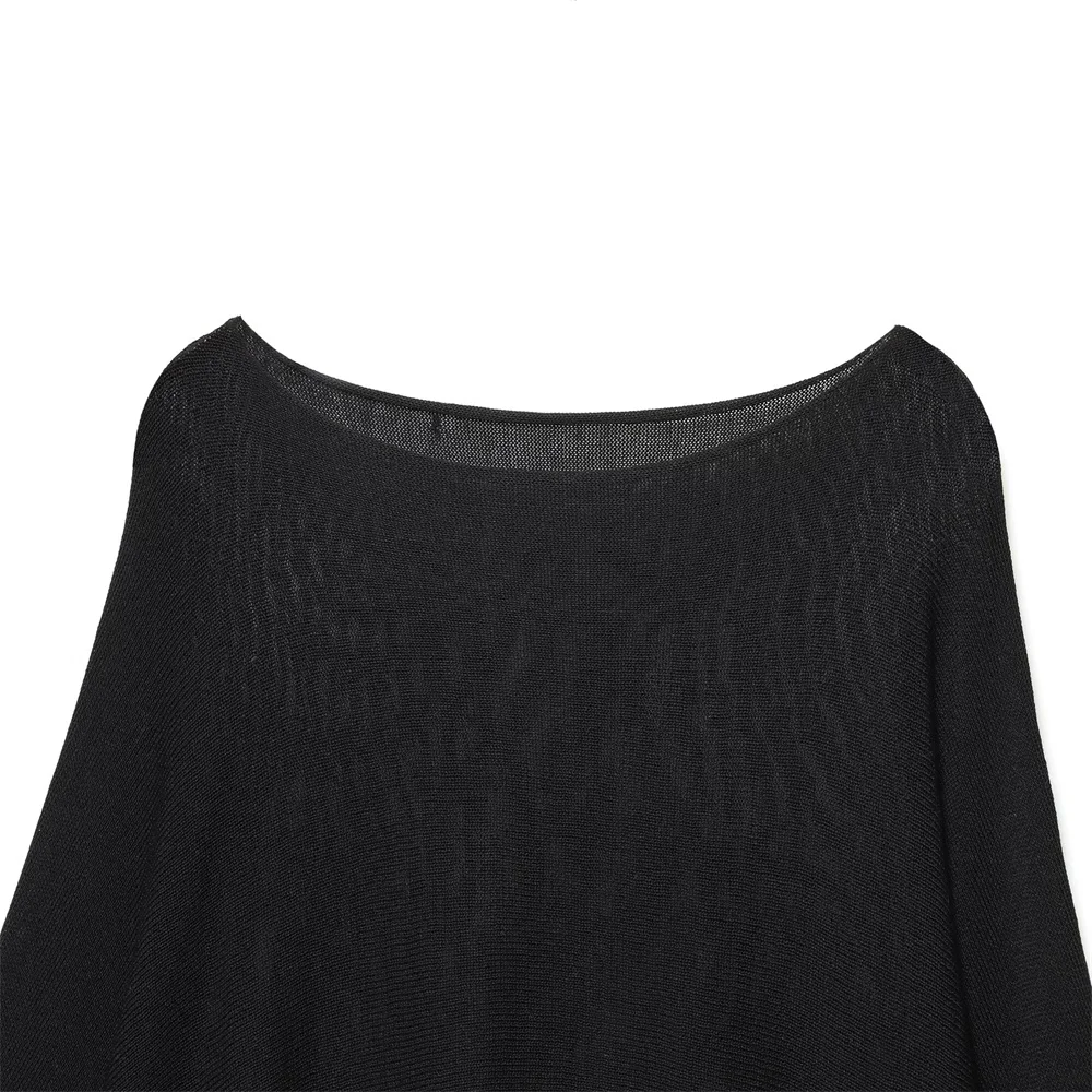 Novas roupas femininas de outono com design de estilo europeu e americano, suéter de malha de agulha plana elegante