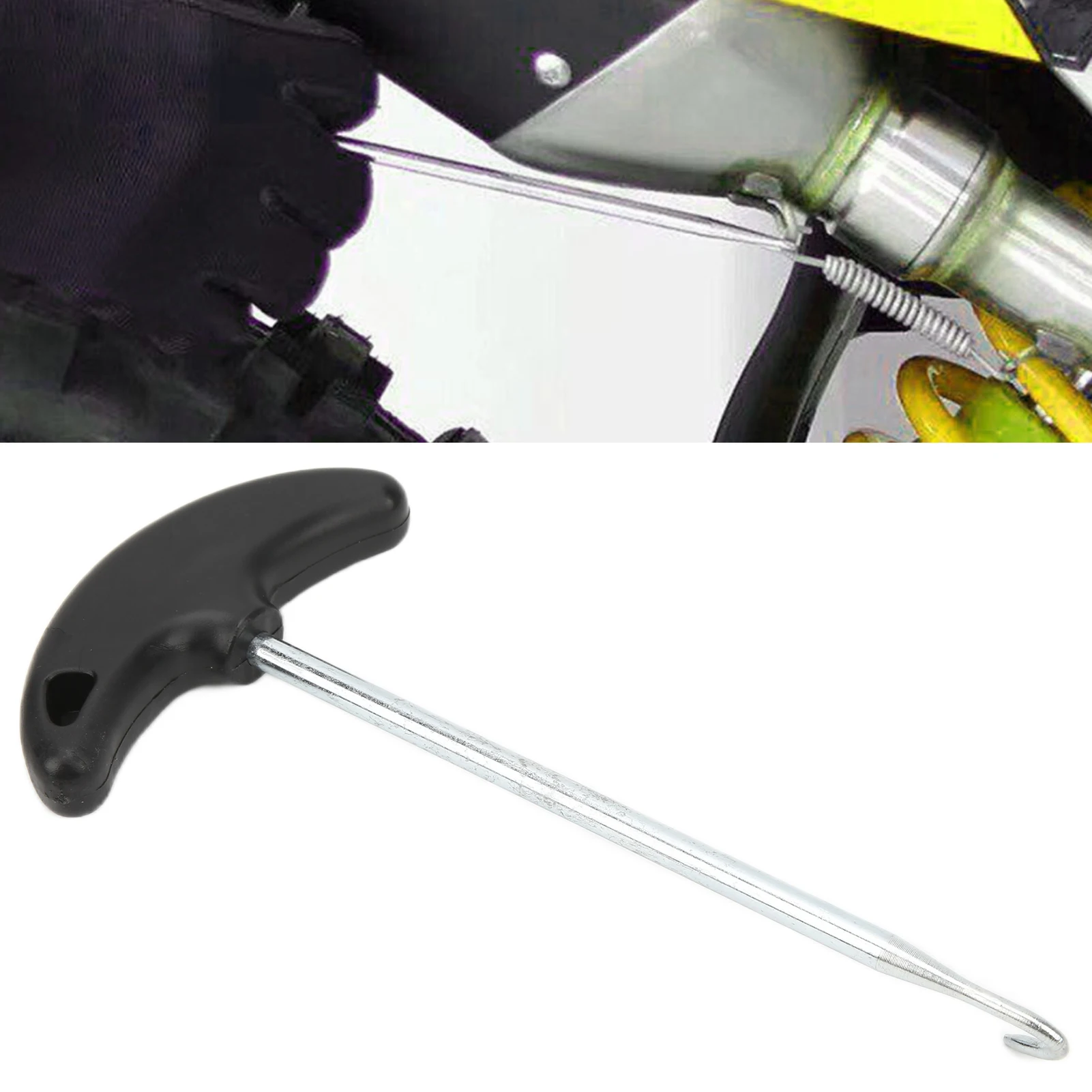

Motorcycle Exhaust Pipe Spring Hook T Shape Puller Installer Tool Universal for Cars Motorcycles Bicycle