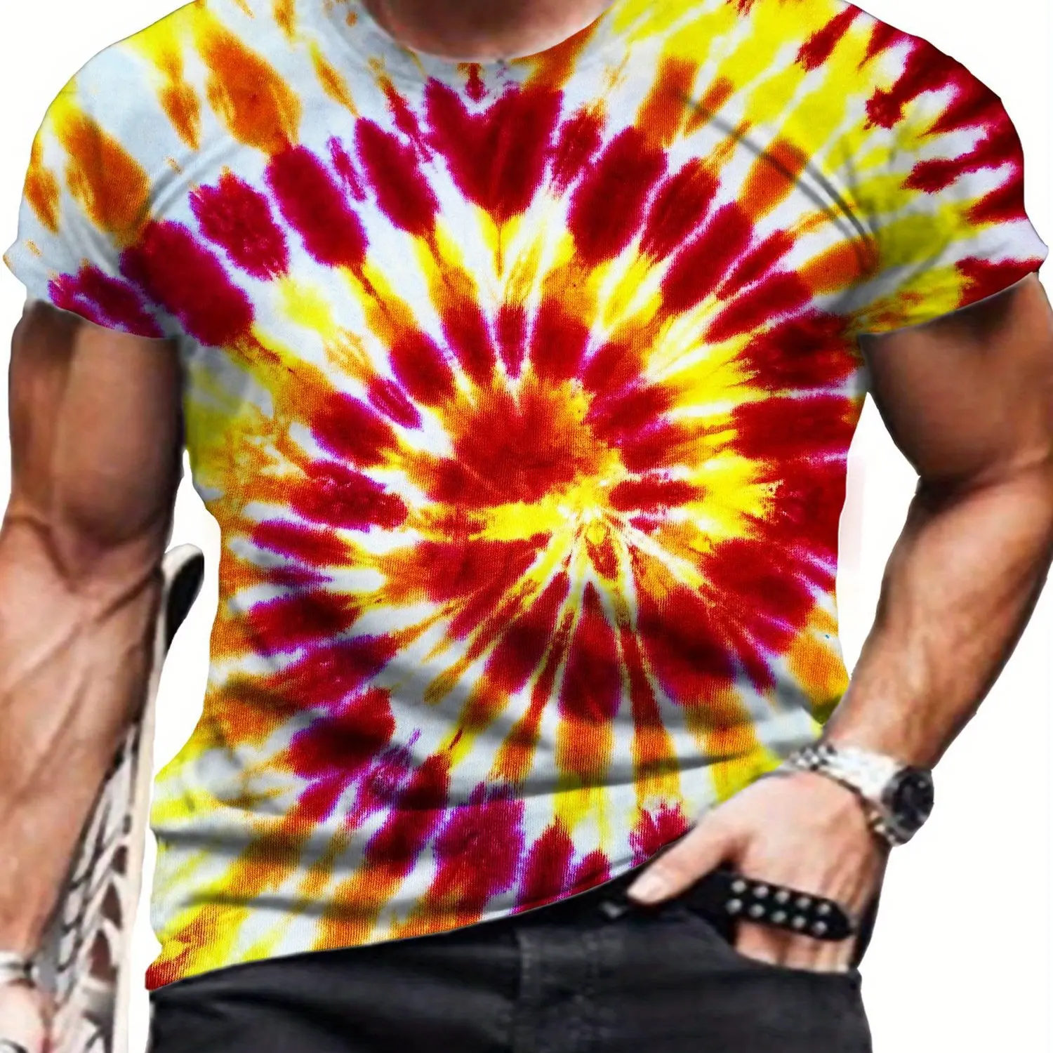 

Harajuku Style Men's & Women's 3D Printed Short Sleeve T-Shirt - Full-Body Geometric Print, Soft Polyester, All-Season Comfort