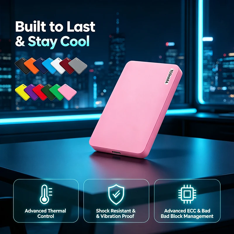 [Brand+] New Original A3 Pink/Orange/Wind Red Portable External HDD USB3.0 High Speed Storage 500GB-4TB Black For PC Laptop Mac