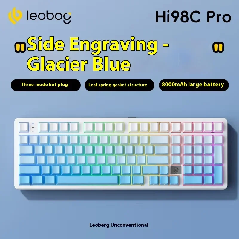 

LEOBOG Hi98pro Mechanical Keyboard Hi98C Pro 3Mode 2.4G Bluetooth Wireless Keyboard PBT Keycaps Keyboard Gamer Custom Agile