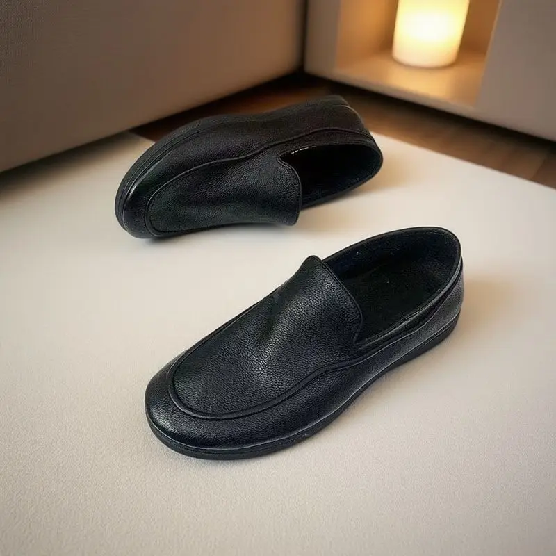 

Non Slip Flat Low-Top Male Casual Shoe Price On Sale Social Slip-on Adults Classic Original Retro Elegant Pu Men's Leather Shoes