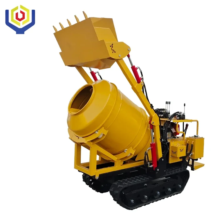 Hot Sale Mini Crawler Concrete Mixer 500L Dump Truck Hydraulic Hopper Diesel Concrete Mixer Machine Construction Site for Sale