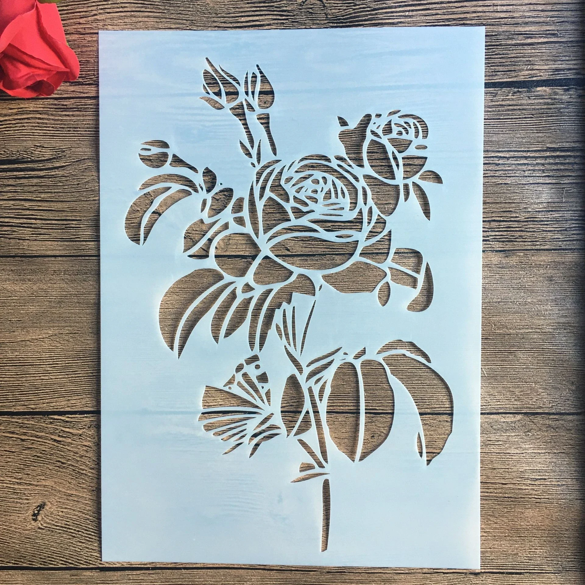 

A4 29 * 21cm Rose DIY Stencils Wall Painting Scrapbook Coloring Embossing Album Decorative Paper Card Template,fabric, wall