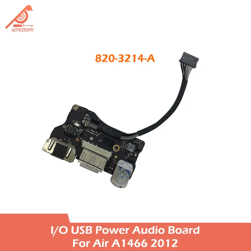 Laptop A1466 I/O USB DC Power Jack Audio Board 820-3214-A For MacBook Air 13
